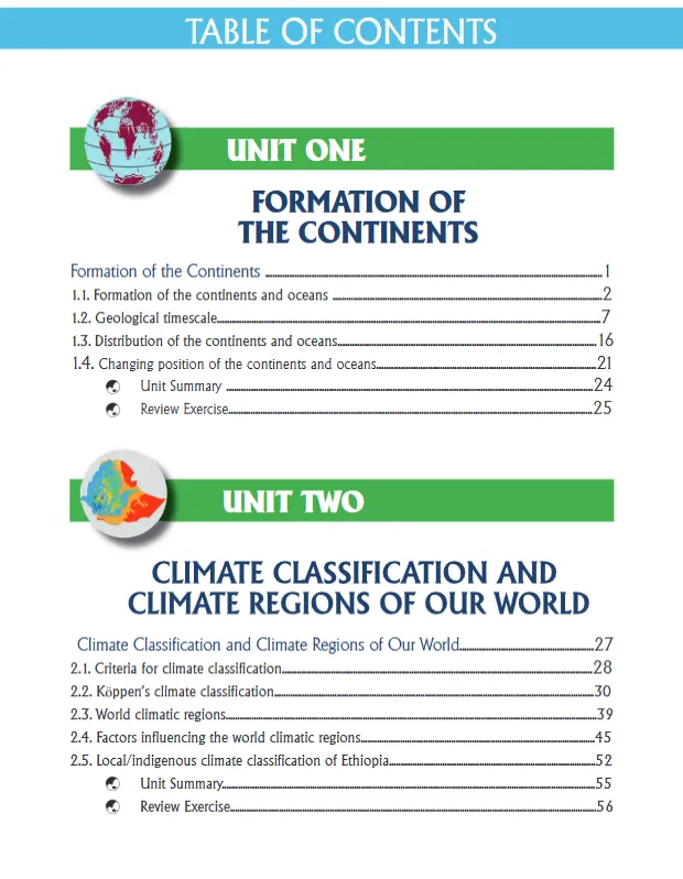 Download Ethiopian new Curriculum grade 11 geography Student Textbook PDF